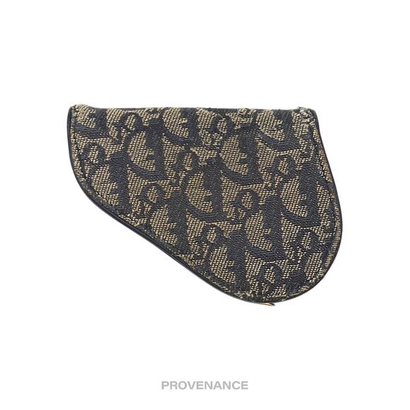 🔴 Christian Dior Saddle Wallet - Trotter Jacquard Navy - Picture 2 of 10